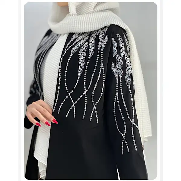 مانتو زنانه مدل پولک دوزی و گلدوزی