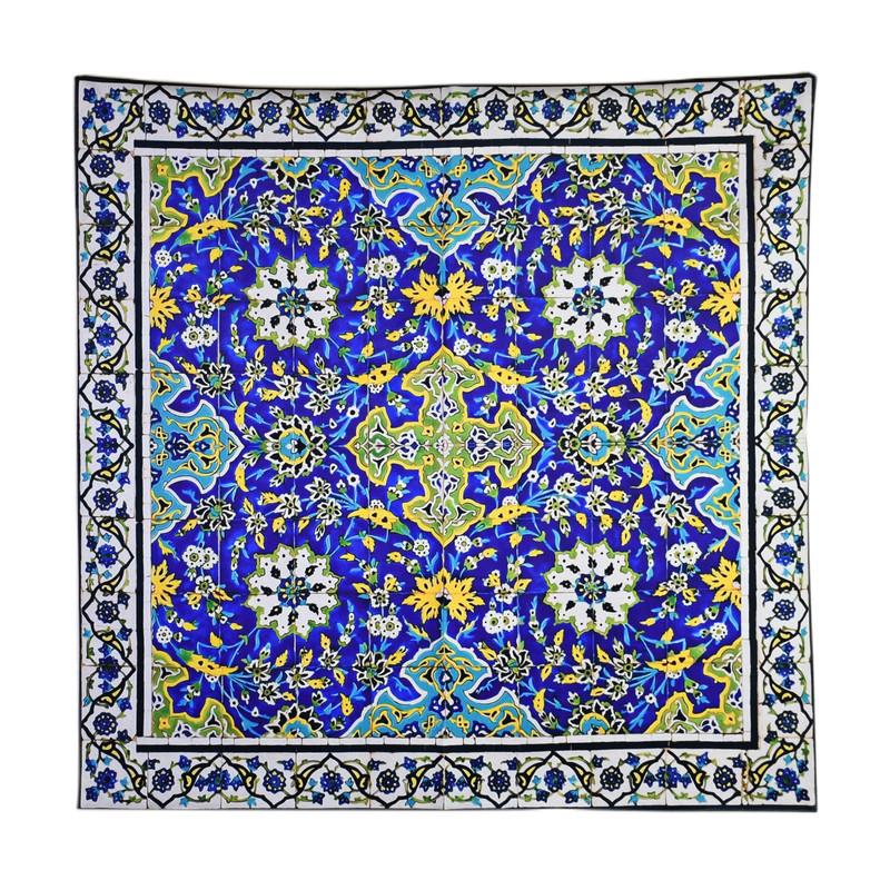 رومیزی مدل مخمل طرح کاشی کد 153