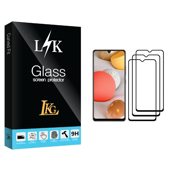 محافظ صفحه نمایش ال کا جی مدل LK Glass مناسب برای گوشی موبایل سامسونگ Galaxy A42 بسته سه عددی