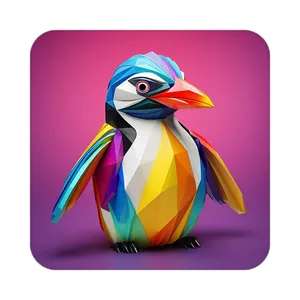 زیر لیوانی کاکتی طرح حیوانات رنگی مدل mp25277