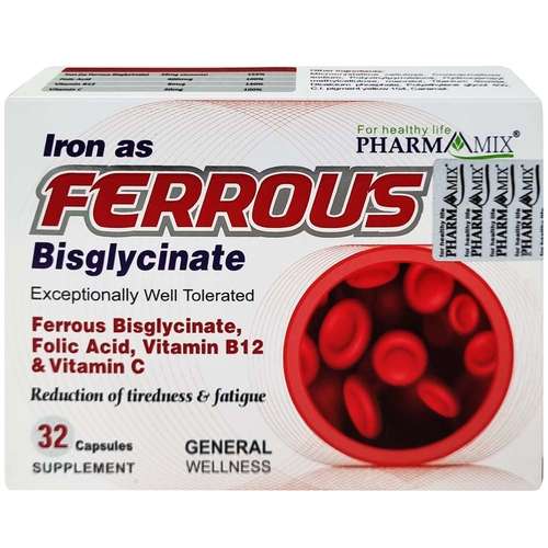 کپسول آهن فروس بیس گلیسینات فارمامیکس بسته 32 عددی