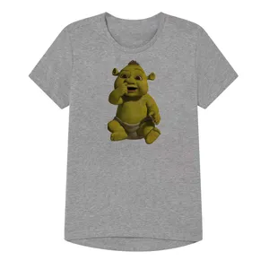 تی شرت آستین کوتاه پسرانه مدل بچه شرک کد Z45 رنگ طوسی