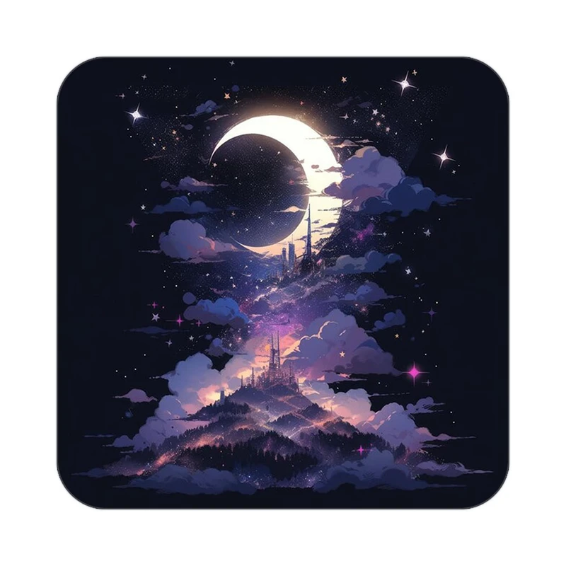 زیر لیوانی کاکتی طرح ماه و ستاره مدل mp52829