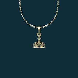 گردنبند طلا 18 عیار زنانه مدوپد مدل تاج کد BB2-1-1015