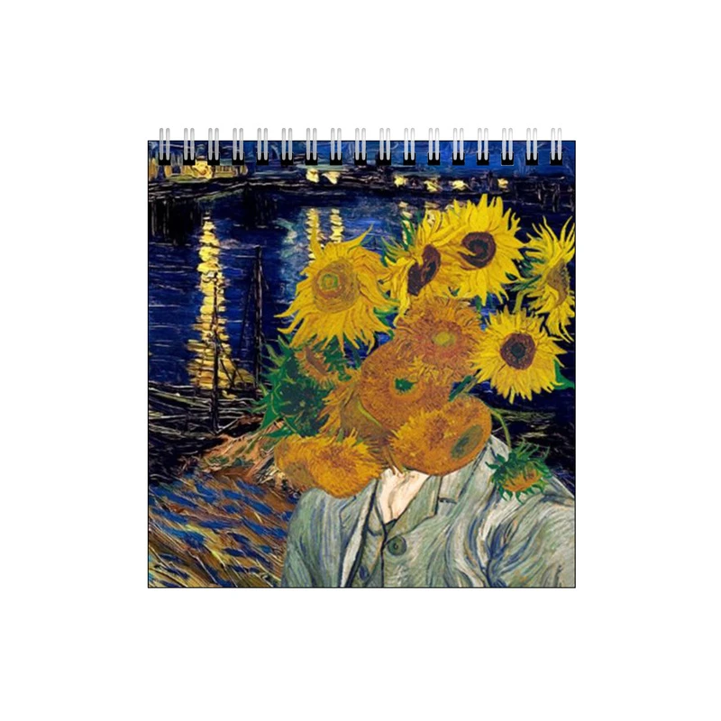 دفتر طراحی طرح ونسان و گل های آفتابگردان کد 7468563