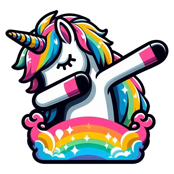 استیکر پارچه و لباس پاد آفرین طرح اسب تک شاخ کد 1877