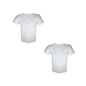 زیرپوش آستین دار مردانه ب.ب.کاج مدل نیم آستین بسته دو عددی