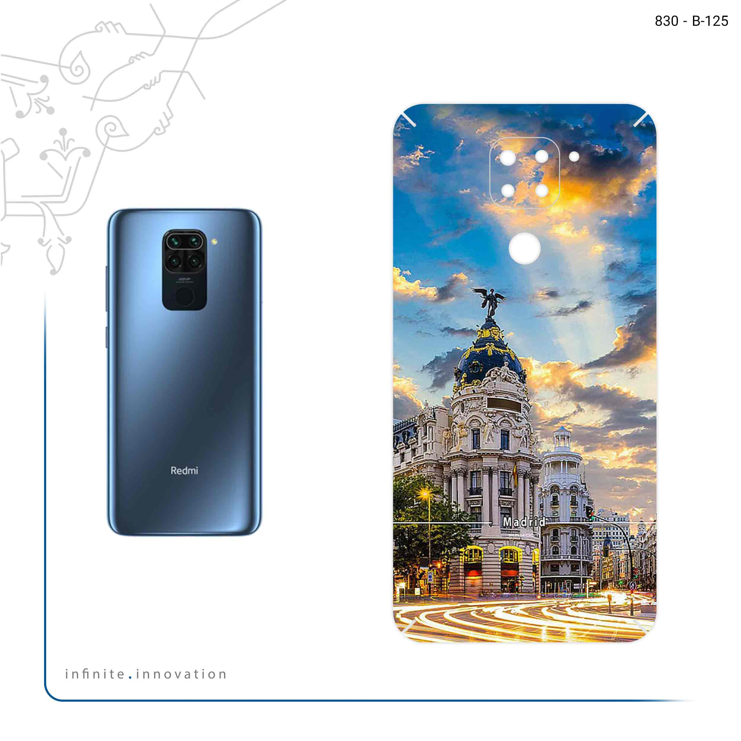 برچسب پوششی ماهوت مدل City of Madrid مناسب برای گوشی موبایل شیائومی Redmi 10X