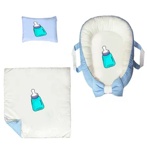 سرویس خواب سه تکه نوزاد ناریکو مدل گارد محافظ دار طرح فانتزی کد 0448