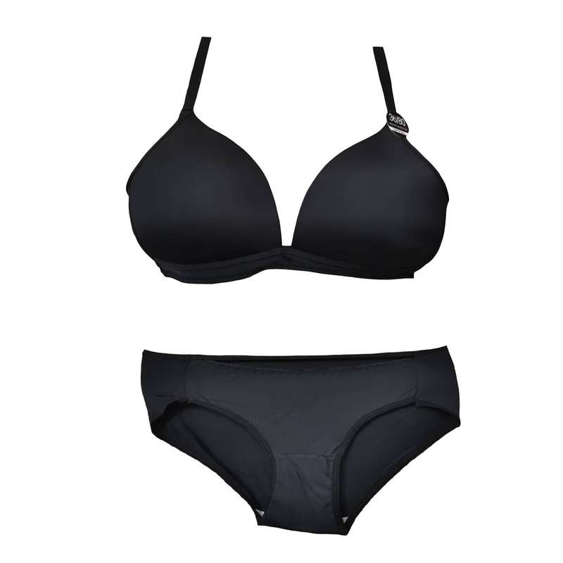 ست شورت و سوتین زنانه مدل 234 بدون فنر رنگ مشکی