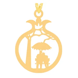 آویز گردنبند طلا 18 عیار زنانه کرابو مدل یلدا Kr31720