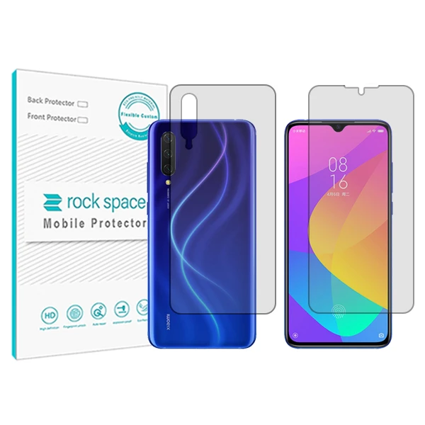 محافظ صفحه نمایش شفاف راک اسپیس مدل HyGEL مناسب برای گوشی موبایل شیائومی Mi CC9 به همراه محافظ پشت گوشی
