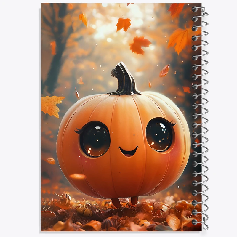 دفتر ژورنال نویسی 50 برگ خندالو مدل نقطه ای طرح کدوی کیوت کد F6590