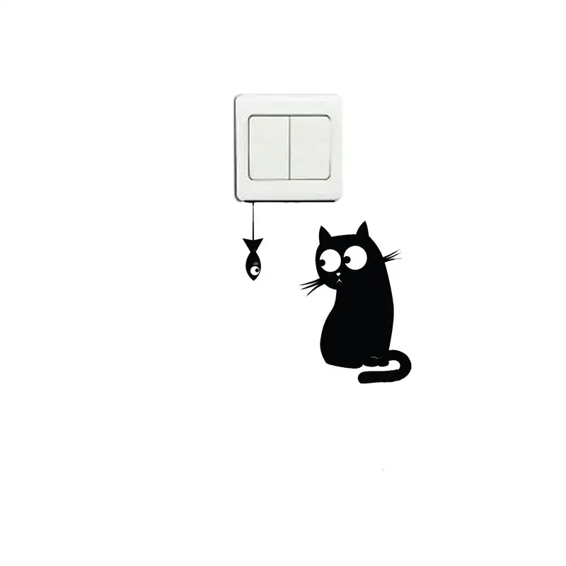 استیکر کلید و پریز مدل ماهی و گربه