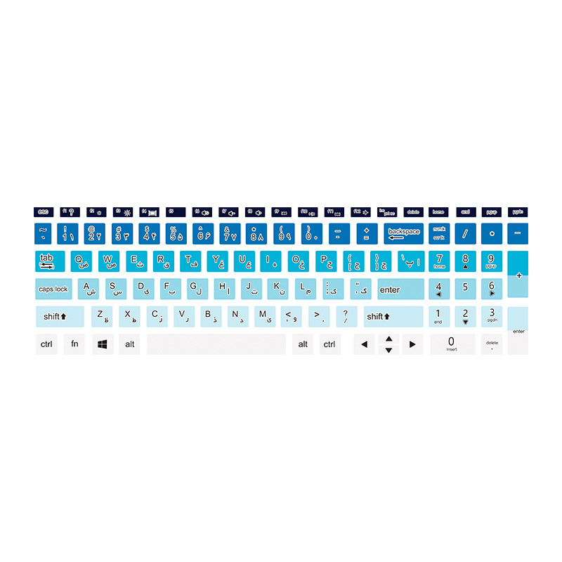 برچسب حروف فارسی کیبورد توییجین و موییجین مدل colors 04 مناسب برای لپ تاپ اچ پی 250 G7