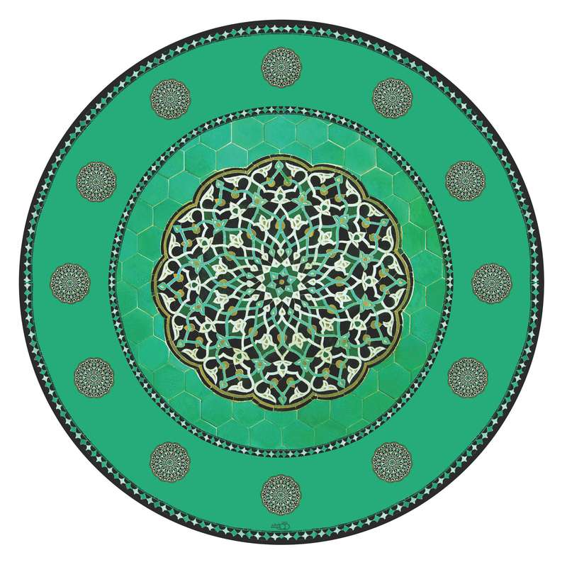 رومیزی قلم فلزی طرح مسجد جامع یزد