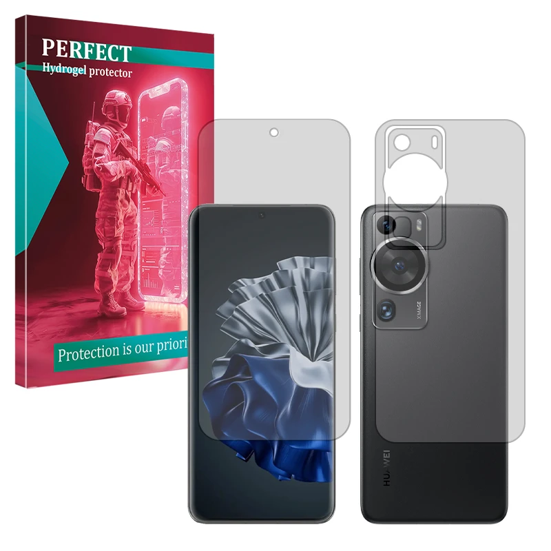 محافظ صفحه نمایش مات پرفکت مدل Tough مناسب برای گوشی موبایل هوآوی P60 Pro به همراه محافظ پشت گوشی