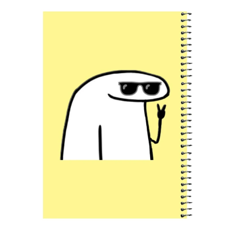 دفتر مشق 80 برگ اس جی مدل استیکر و عینک دودی   