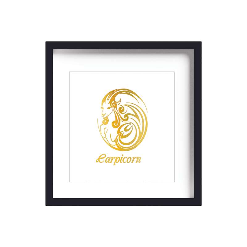 تابلو طلاکوب زرکات طرح ماه تولد دی مدل Capricorn