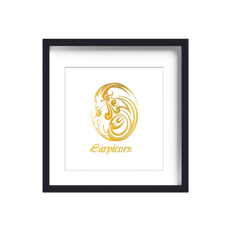 تابلو طلاکوب زرکات طرح ماه تولد دی مدل Capricorn