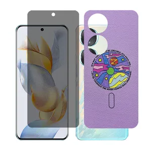 Glass together model privacy screen protector suitable for Honor 70 mobile phone with back cover sticker