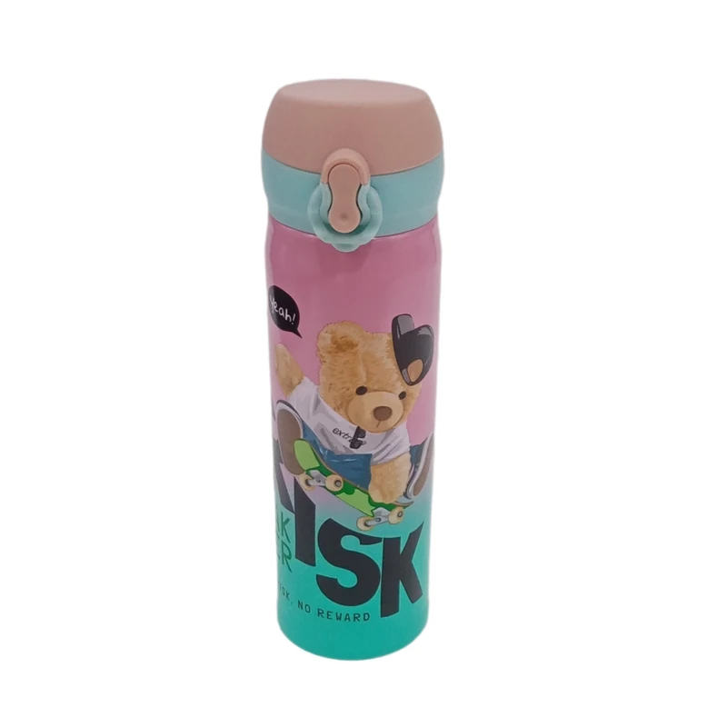 فلاسک کودک مدل قفل دار طرح خرس گنجایش 0.4 لیتر