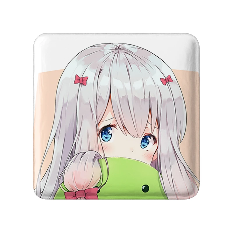 مگنت خندالو طرح ساگیری انیمه ارومانگا سنسی Eromanga Sensei  مدل مربعی کد 22628