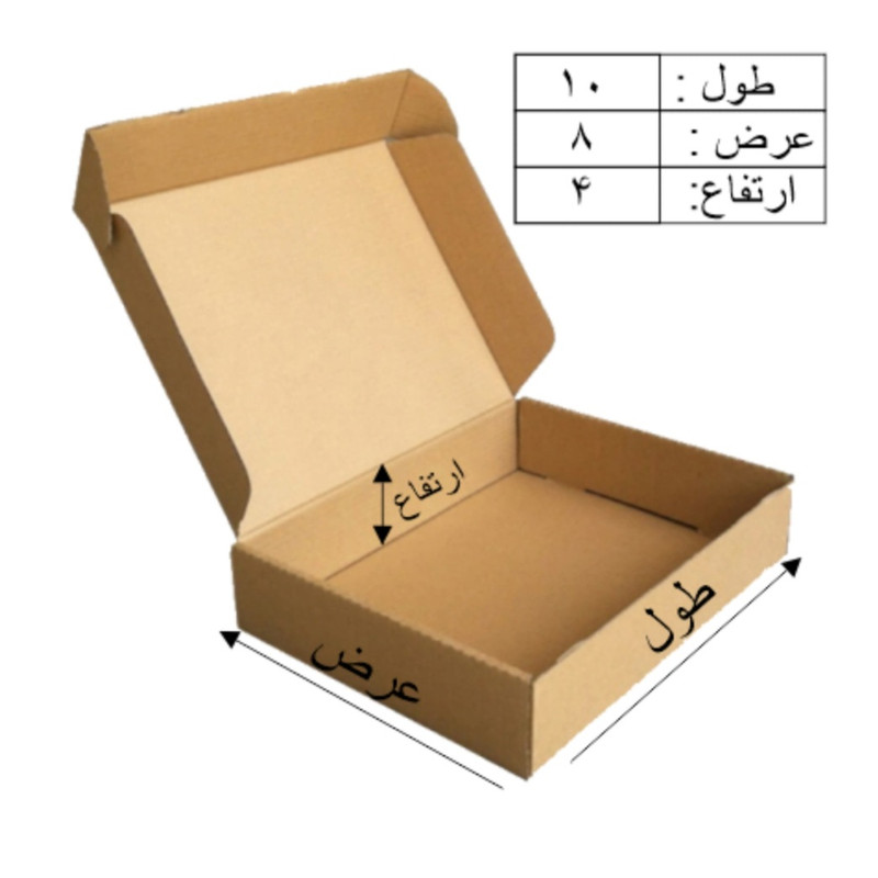 جعبه بسته بندی مدل K51_10×8×4 بسته 10 عددی