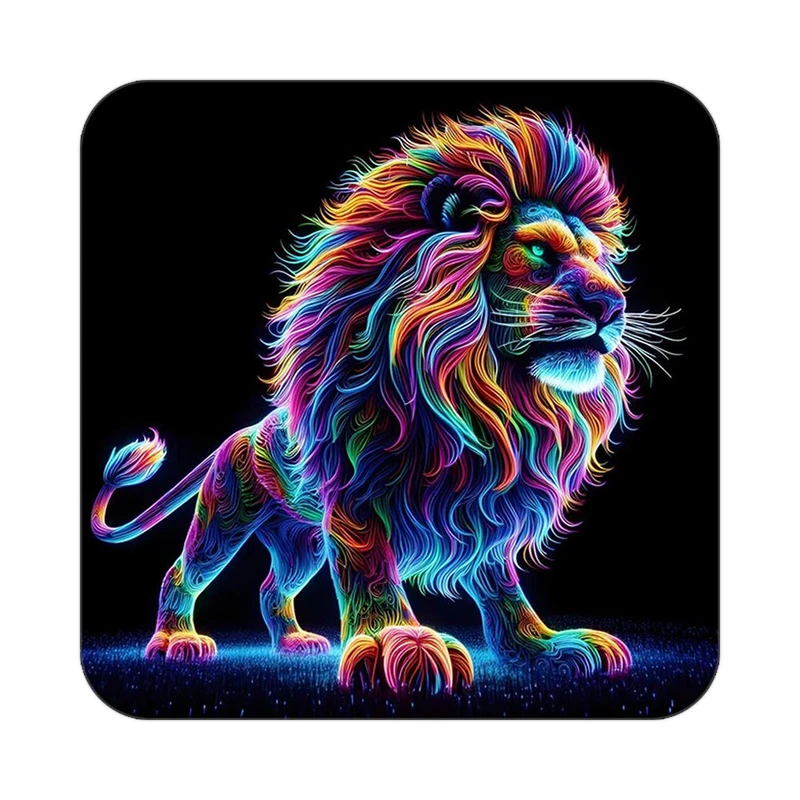 زیر لیوانی کاکتی طرح شیر مدل mp23320