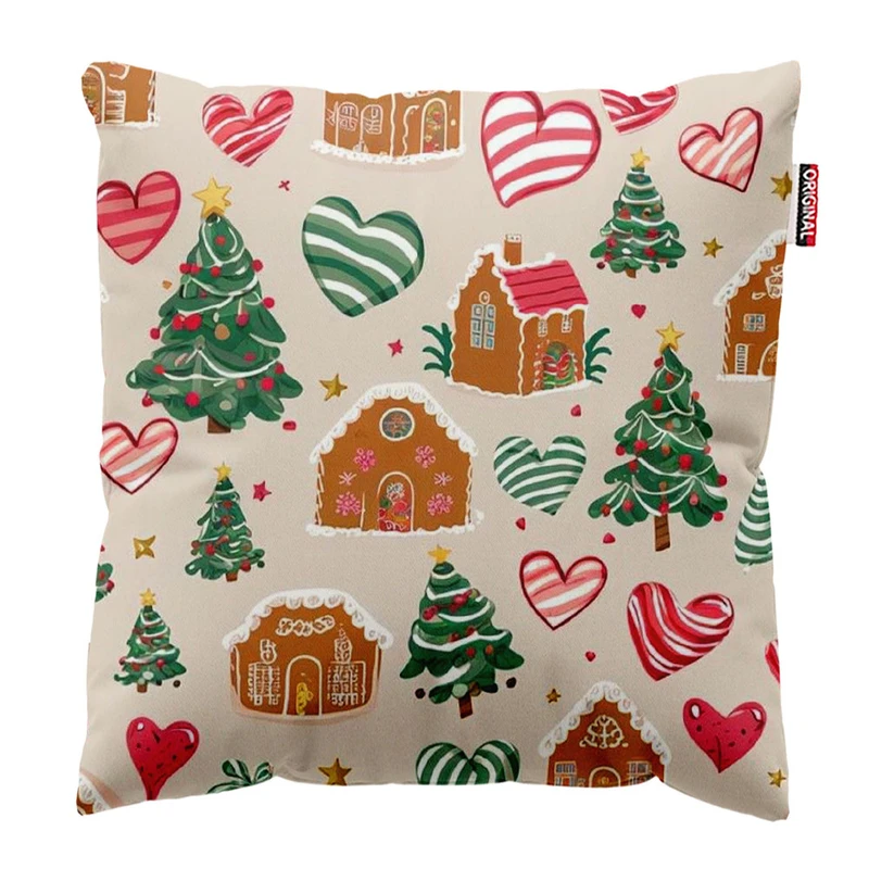  کوسن پاد آفرین طرح کریسمس کد 2614 سایز 30*30 سانتی متر