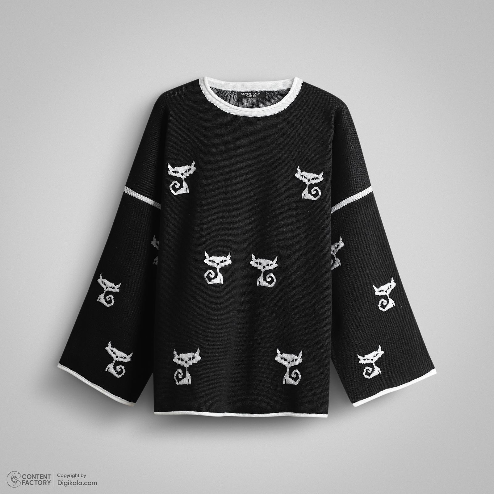 پلیور یقه گرد زنانه سون پون مدل w203 -  - 6