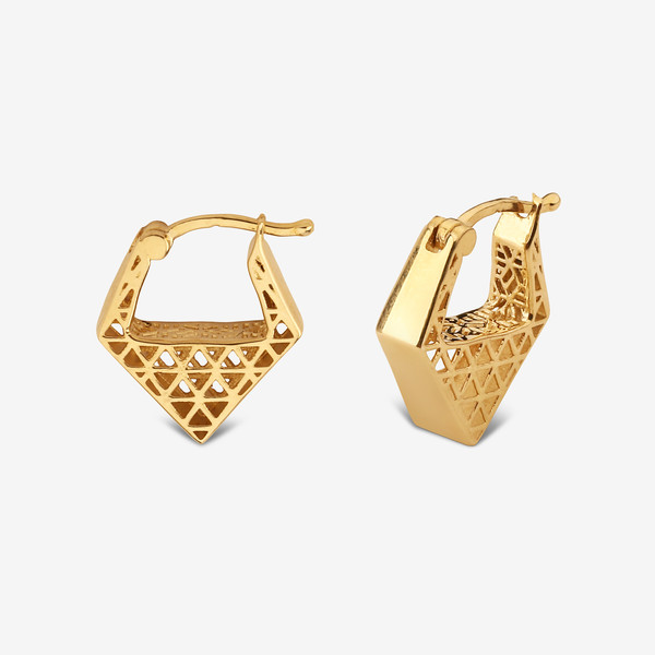 گوشواره کلیپسی طلا 18 عیار زنانه گلدم مدل E245014
