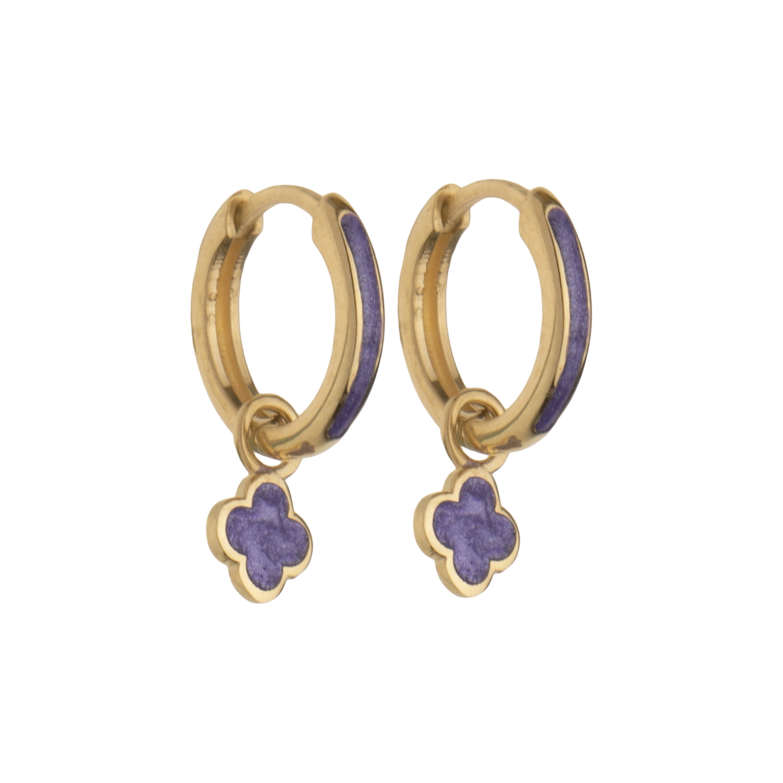 گوشواره حلقه‌ای طلا 18 عیار زنانه گلدم مدل E-3070077