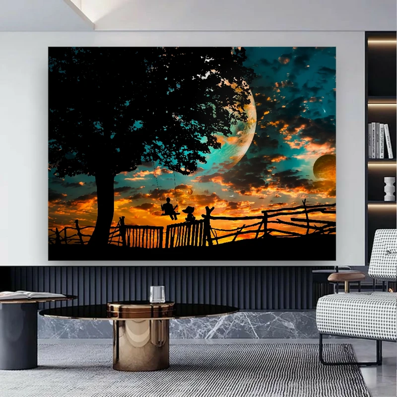  تابلو بوم طرح تاب سواری کد BK1718