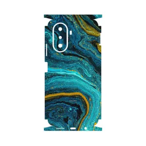 MAHOOT Turquoise marblewith golden streaks-FullSkin Cover Sticker for Huawei Nova Y70