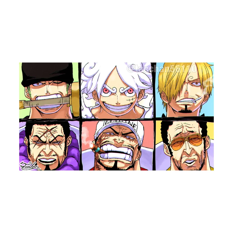 استیکر لپ تاپ و موبایل مدل انیمه طرح وان پیس مانکی دی گارپ One Piece Monkey D Garp کد 3679