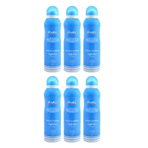 اسپری خوشبو کننده بدن زنانه آنیکا مدل Lisht blue حجم 200 میلی لیتر مجموعه 6 عددی