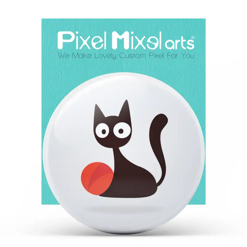 آینه جیبی پیکسل میکسل طرح گربه مدل 50MB-ANCA007