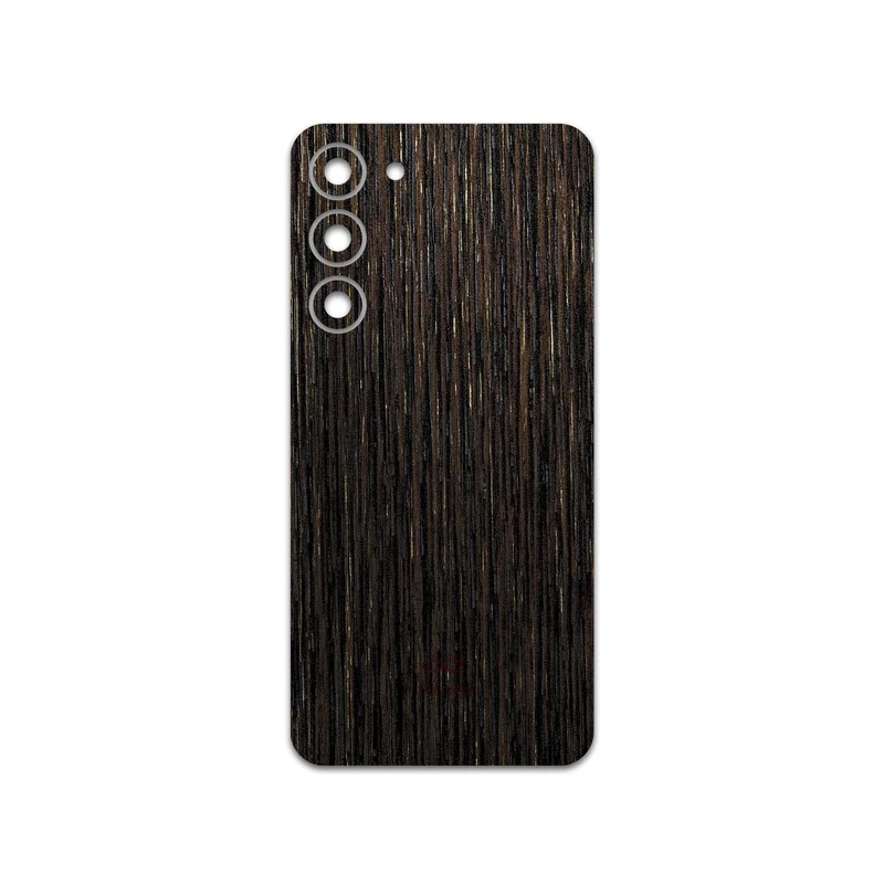 برچسب پوششی ماهوت مدل Dark-Gold-Stripes-Wood مناسب برای گوشی موبایل سامسونگ Galaxy S23 Plus