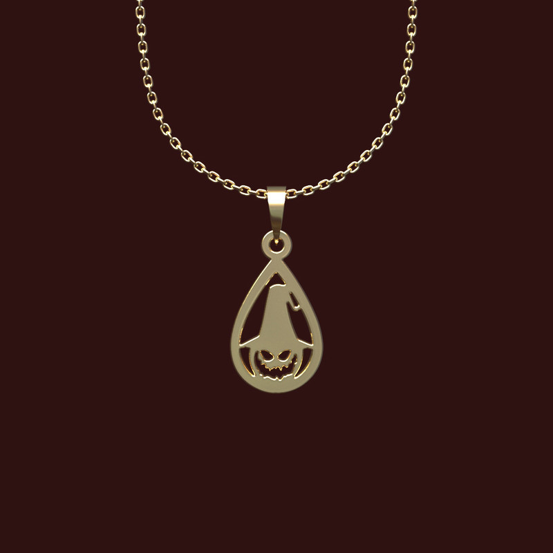 گردنبند طلا 18 عیار زنانه مدوپد مدل هالووین کد W2-1-1035