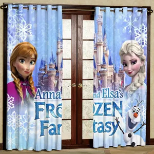 پرده مدل السا و آنا هازان پانچی کد 4049 سایز 140x200 سانتی متر