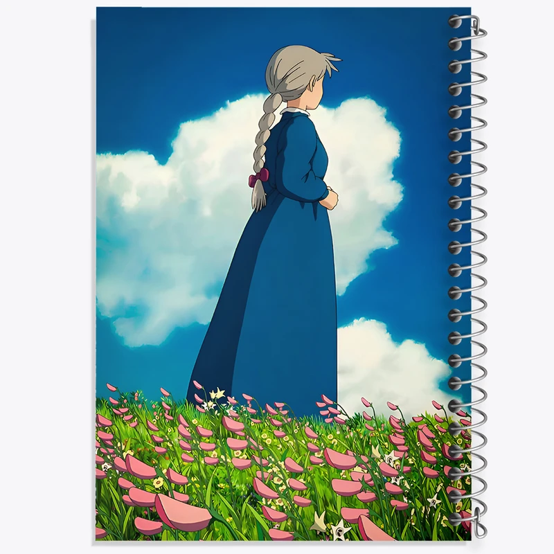 دفتر شطرنجی 50 برگ خندالو طرح سوفیا انیمه قلعه متحرک هاول کد F5961