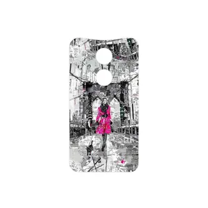 MAHOOT Collage of Catwalk Bridge Cover Sticker for Motorola Moto X 2014