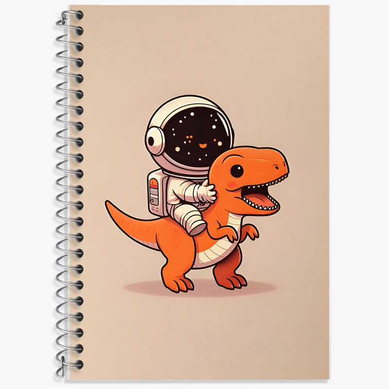 دفتر لغت 50 برگ خندالو طرح فضانورد و دایناسور کد F6015