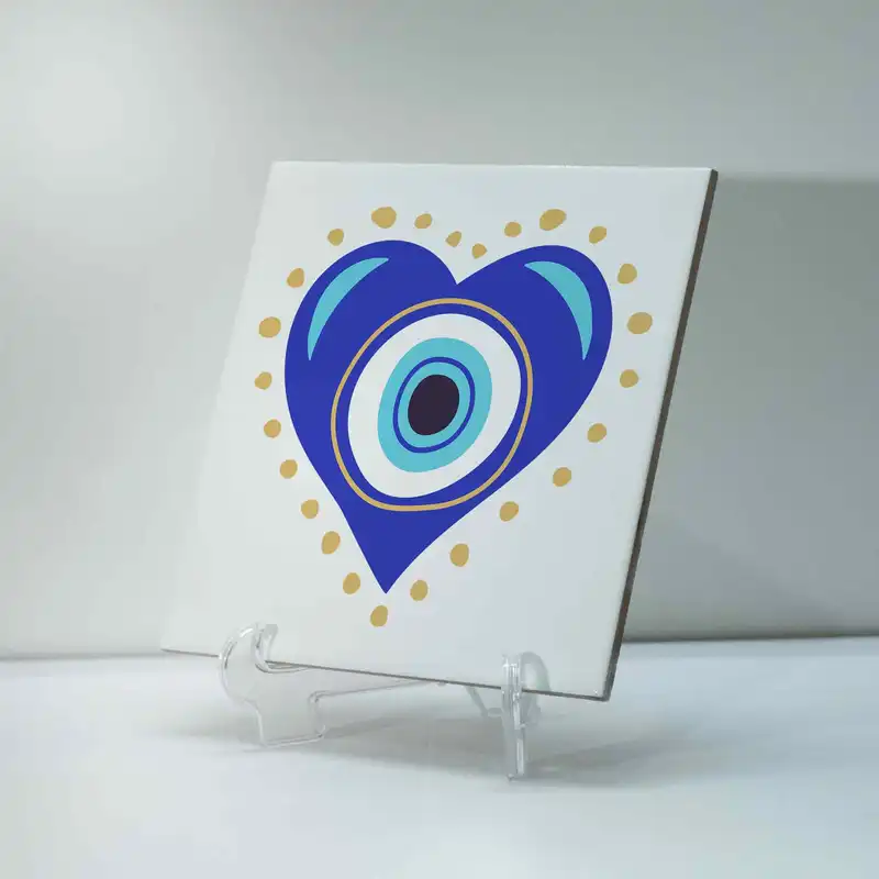 تابلو کاشی کاری ژالینو مدل چشم نظر کد 001