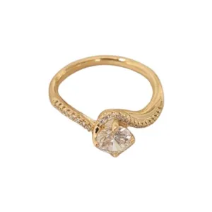 انگشتر زنانه ژوپینگ مدل تک نگین الماسی 