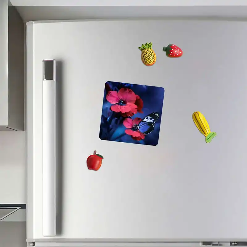 مگنت طرح گل و پروانه مدل mg10187