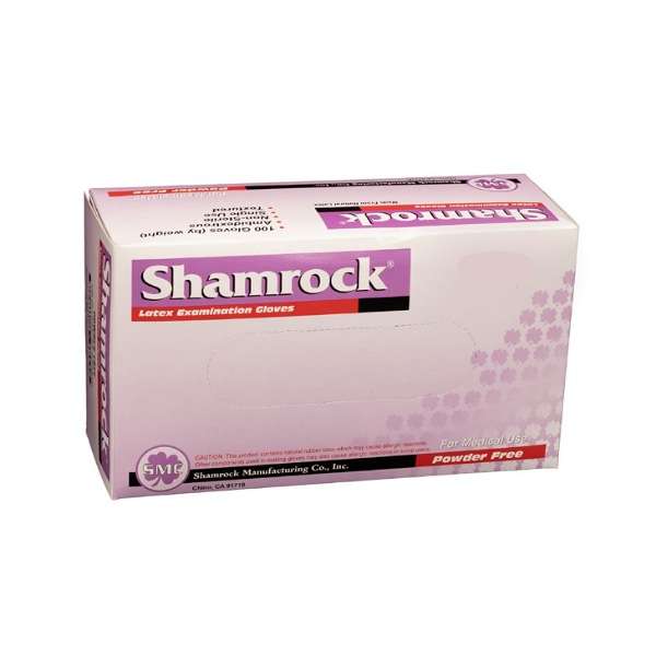 دستکش لاتکس شامروک مدل SMC سایز لارژ بسته ۱۰۰ عددی