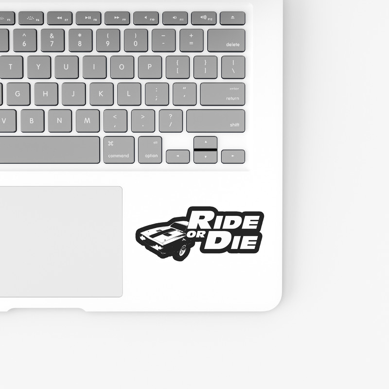 استیکر لپ تاپ و موبایل بووم طرح ماشین مدل Ride Or Die کد ZX078