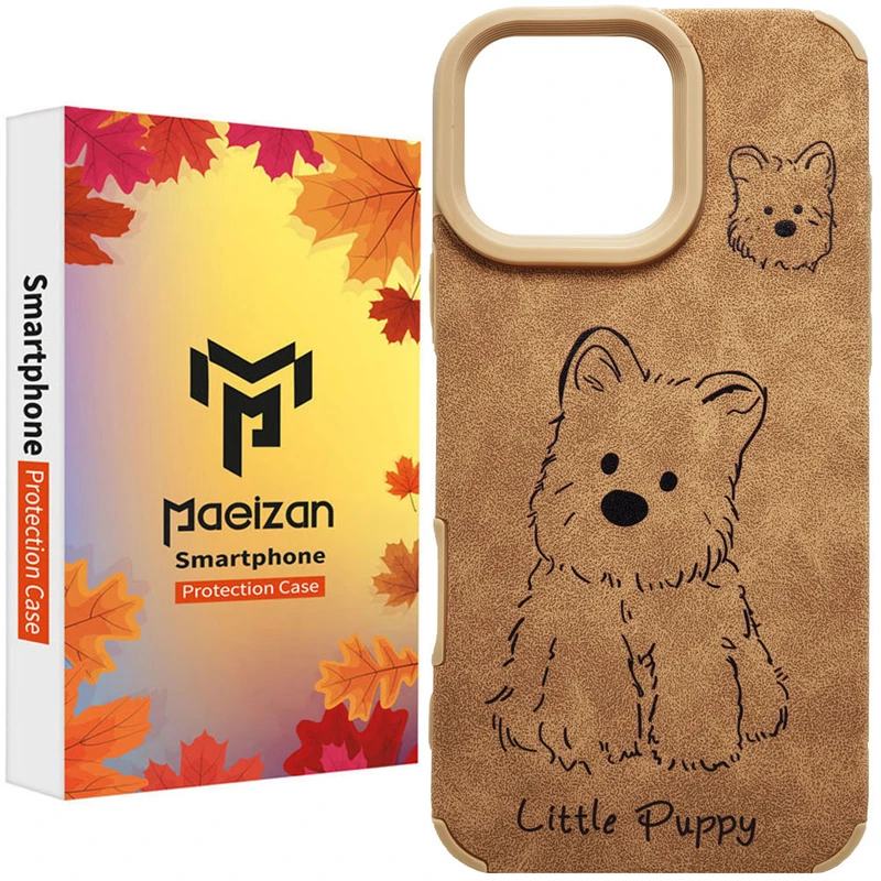 کاور پاییزان مدل Little Puppy طرح لاکجری مناسب برای گوشی موبایل اپل IPhone 13 / 14